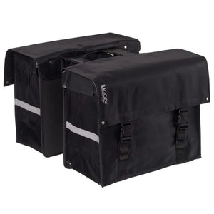 Bagoo Tas XL Bisonyl dubbel zwart. afmeting: (2x) 41x35x20cm. totaal inhoud 58L - AE-trading