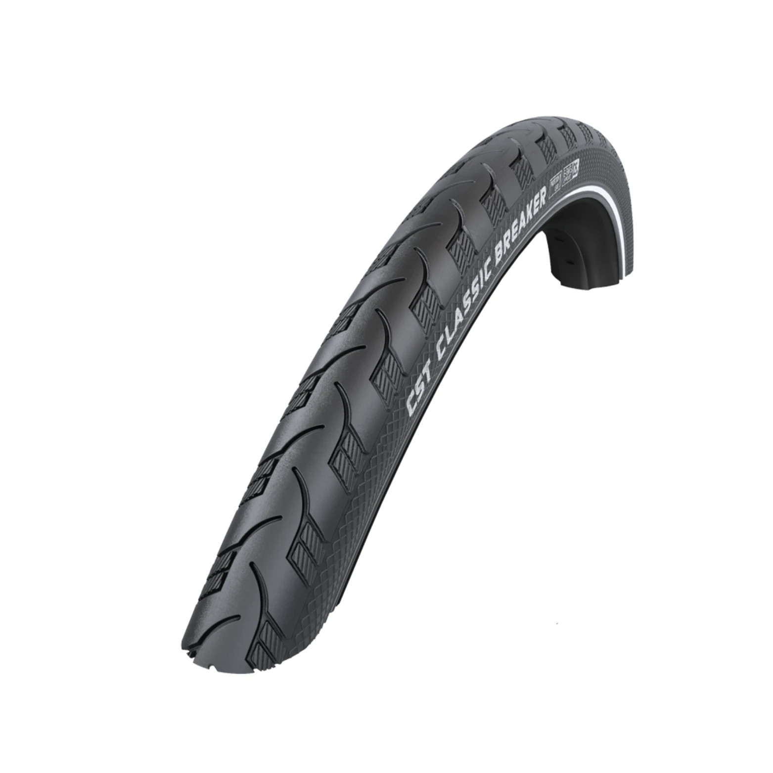 Buitenband CST Breaker (1mm anti-lek) Kleur: Zwart met zijreflectie Maat: 26x1,75, ETRTO 47-559 - AE-trading