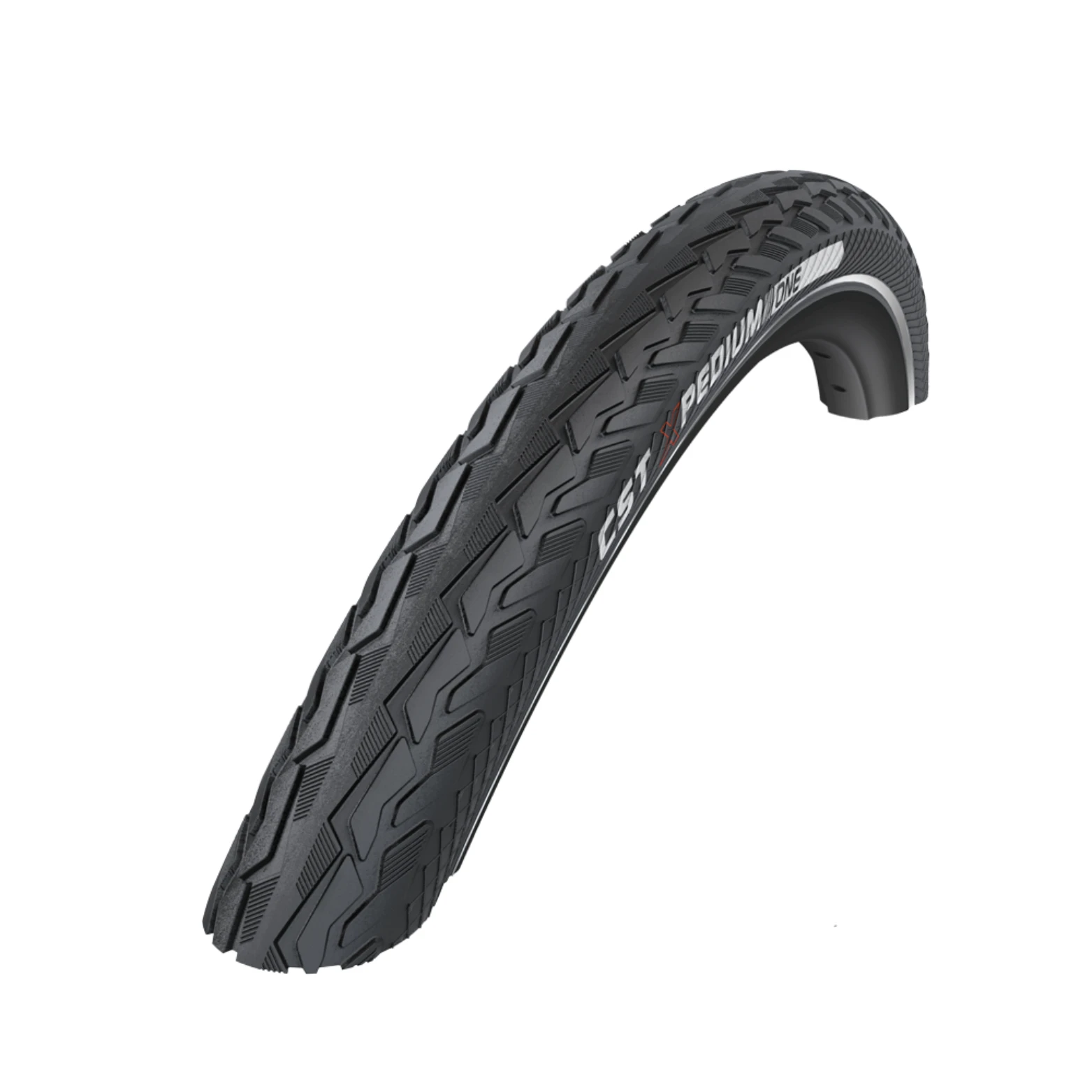 Buitenband CST Xpedium One (1mm anti-lek) Kleur: Zwart met zijreflectie Maat: 26x1,75, ETRTO 47-559 - AE-trading