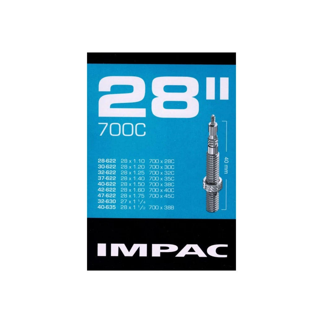 Impac Binnenband (by Schwalbe) SV28 28x1 5/8x1 3/8, 28x1 1/4, 28x1 1/2, 28x1.75 ETRTO 28/47-622/635, Ventiel: frans 40mm - AE-trading