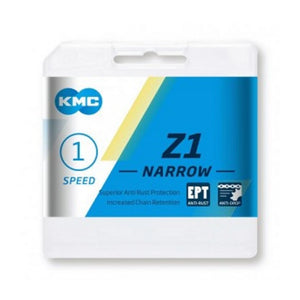 KMC ketting Z1 smal 1/2x3/32, 7.3mm, anti roest, 112L single speed - AE-trading