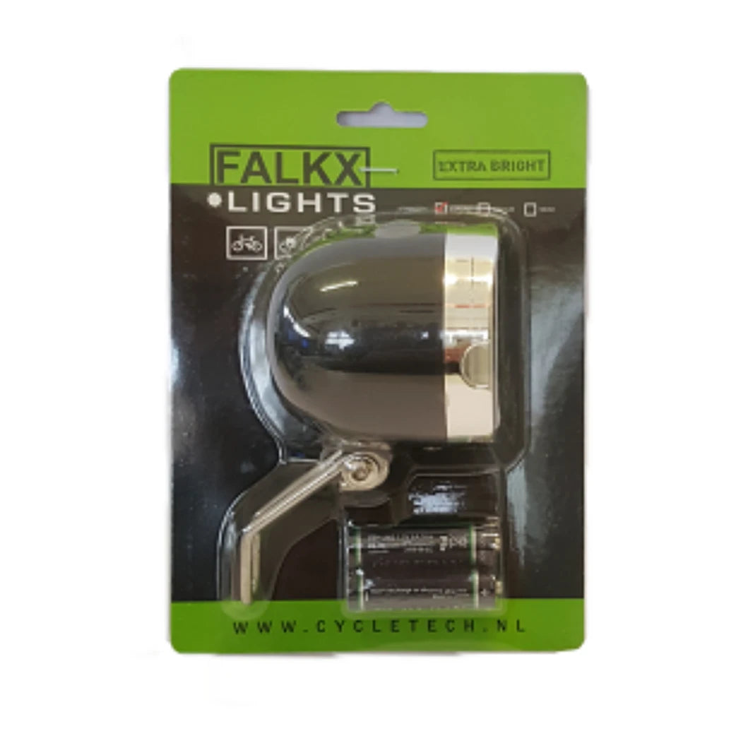 FALKX Black Star Koplamp LED. 20 kleine LEDs en 1 super bright LED inclusief batterijen (hangverpakking) - AE-trading