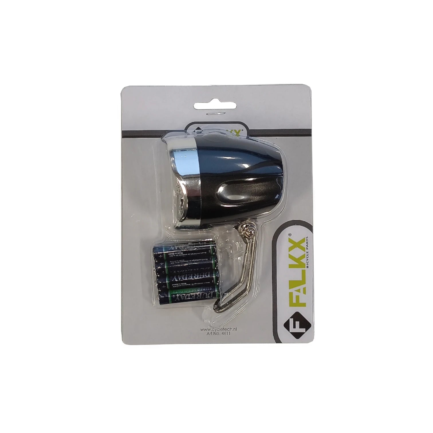 FALKX Move Koplamp LED. RVS montage beugel inclusief batterijen (hangverpakking) - AE-trading