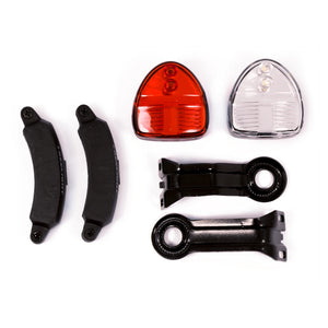 Reelight SL150C Steady Light. Voor en achter fietsverlichting. Verlichting werkt alleen tijdens fietsen. Voeding dmv wiel magneten. Geen batterijen nodig. Niet geschikt voor fietsen met roller- of discbrakes. (hangverpakking) - AE-trading