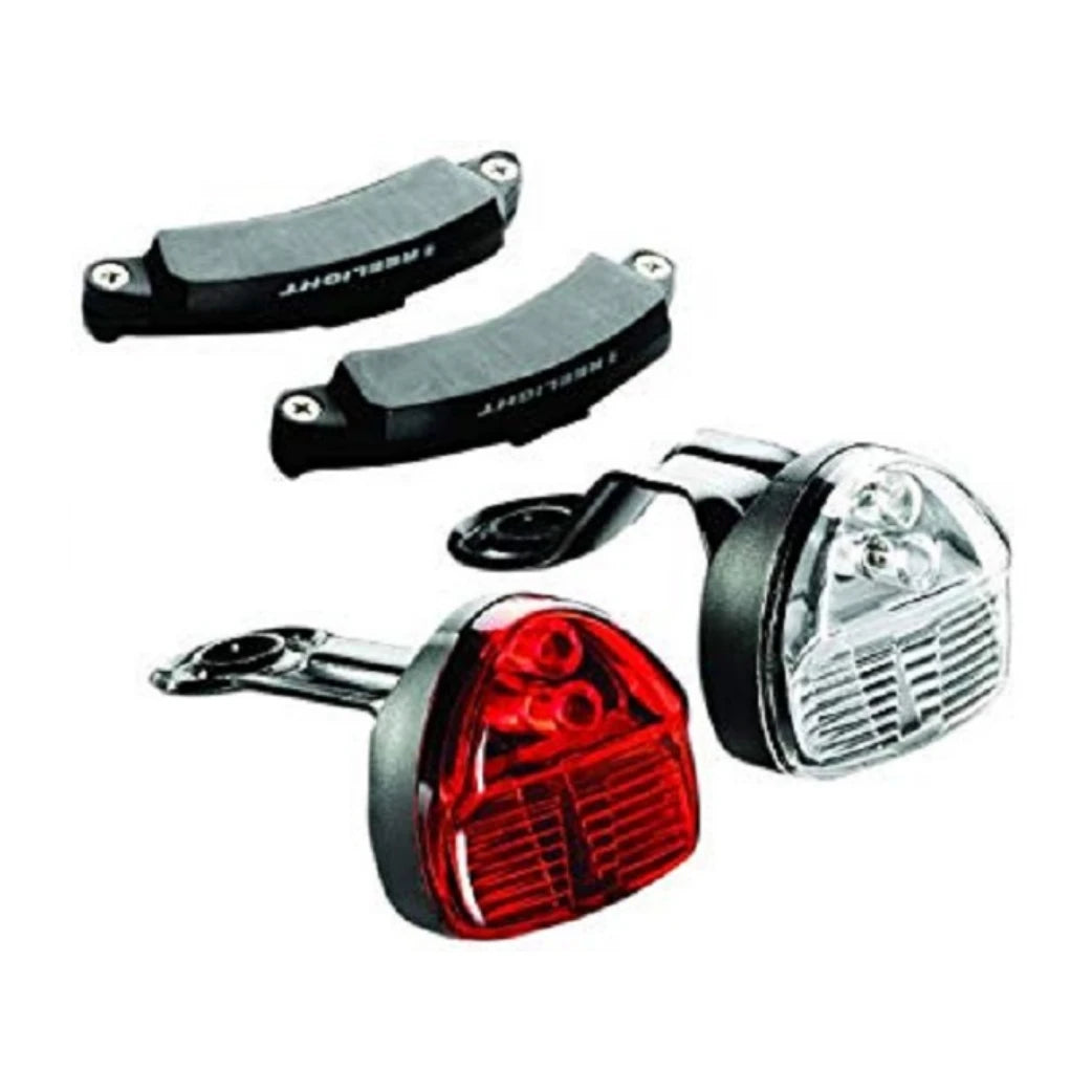 Reelight SL120+ Flash Backup. Voor en achter knipperende fietsverlichting. Blijft bij stilstand nog 2 minuten knipperen. Voeding dmv wiel magneten. Geen batterijen nodig. Niet geschikt voor fietsen met roller- of discbrakes. (hangverpakking) - AE-trading