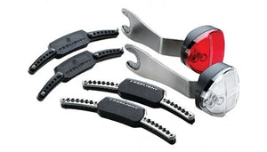 Reelight SL250C Steady Light. Voor en achter fietsverlichting. Verlichting werkt alleen tijdens fietsen. Voeding dmv wiel magneten. Geen batterijen nodig. Geschikt voor fietsen met roller- of discbrakes. (hangverpakking) - AE-trading