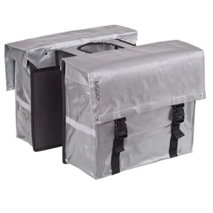 Bagoo Tas L Bisonyl dubbel zilver afmeting: (2x) 40x34x17cm. totaal inhoud 46L - AE-trading