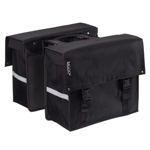 Bagoo Tas L Bisonyl dubbel zwart. afmeting: (2x) 40x34x17cm. totaal inhoud 46L - AE-trading
