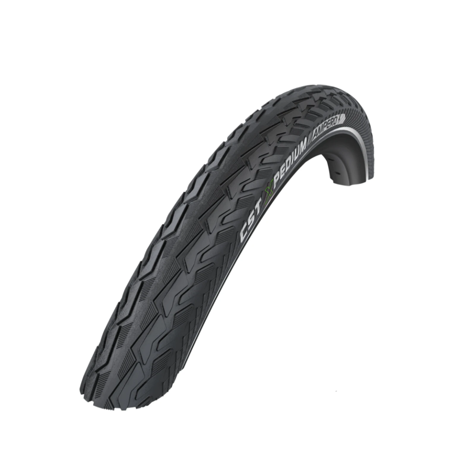 Buitenband: CST Xpedium Ampero (2mm anti-lek) Kleur: Zwart met reflectie Maat: 28x1.50, ETRTO 40-622 - AE-trading