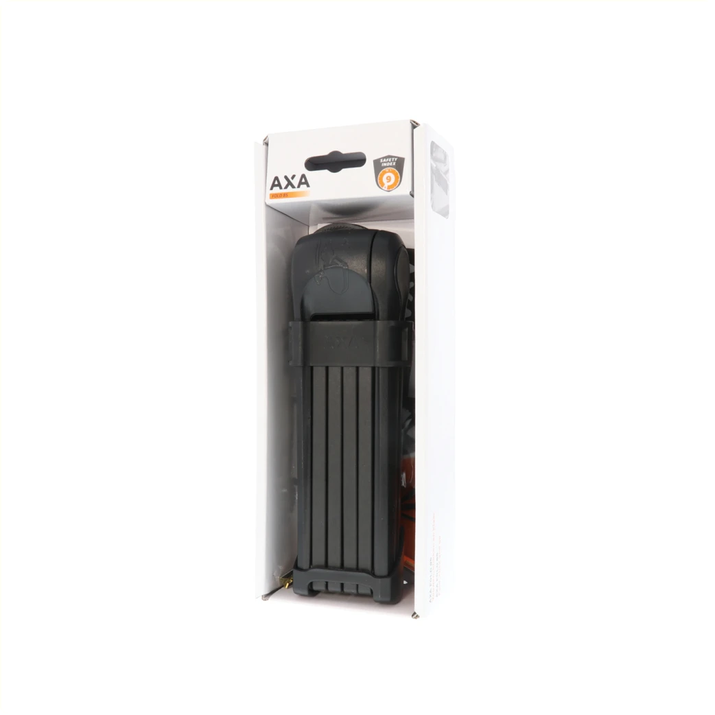 Axa Fold 85. lengte slot 85cm, schakels 25 x 7 mm, montage houder op bidonnokken of met 2 flexibele strips. Beveiligingsniveau 9. (hangverpakking) - AE-trading