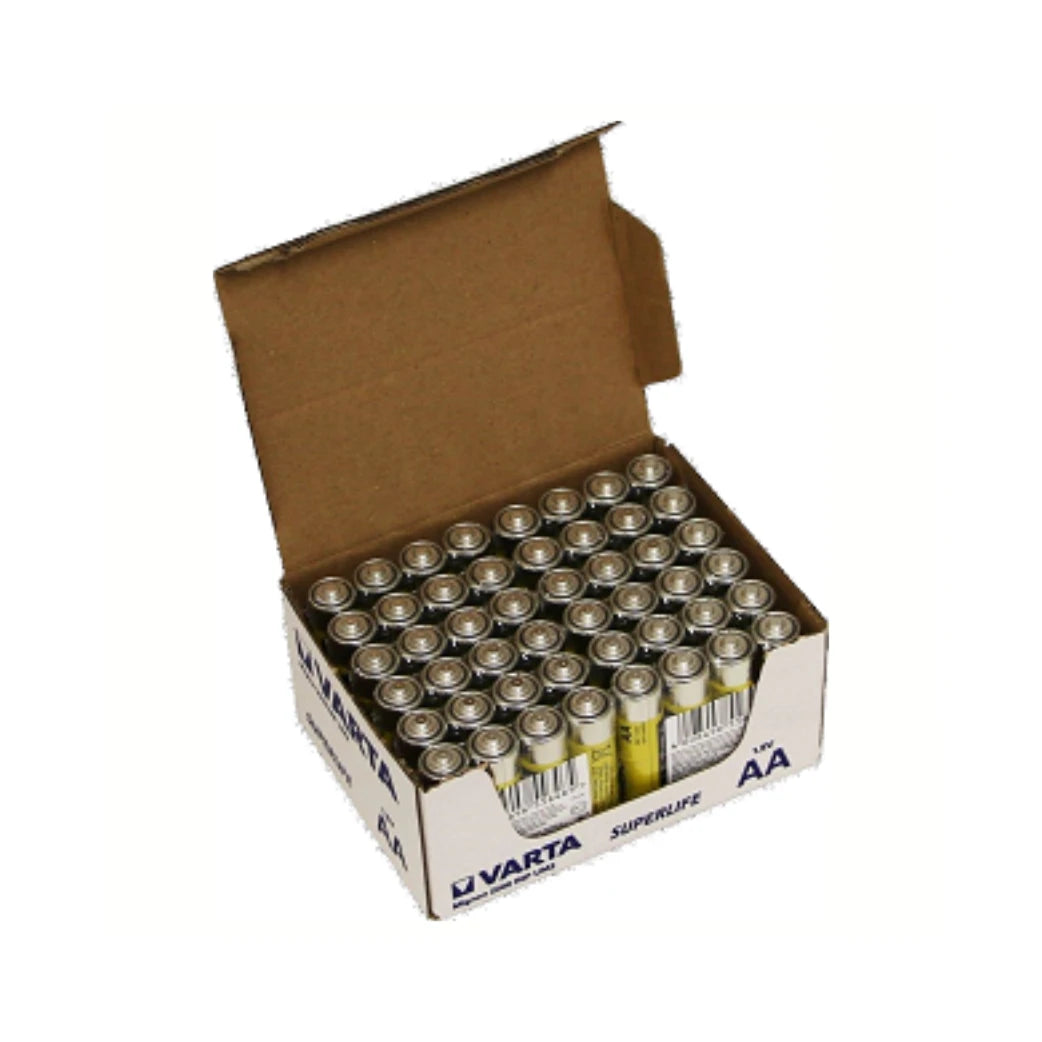 Varta Superlife AA batterijen. Zink-Carbon. per 60. (werkplaatsverpakking) - AE-trading