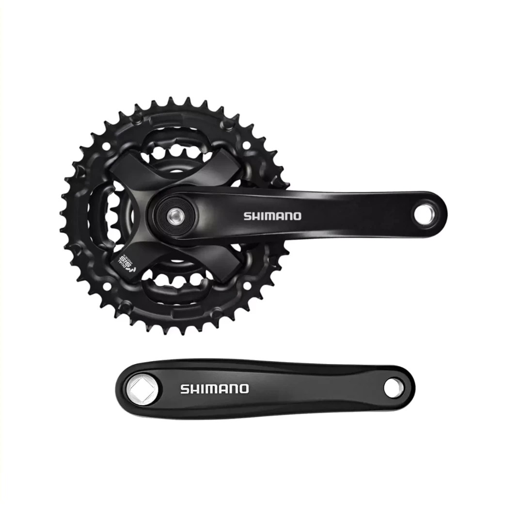 Shimano crankstel FC-TY501, cranklengte 170mm 7/8-speed, 42/34/24T Kettingscherm compatibel (werkplaatsverppaking) - AE-trading