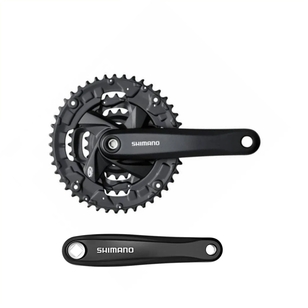 Shimano crankstel FC-M371, cranklengte 175mm 9-speed, 44/32/22T Kettingscherm compatibel, -5mm (werkplaatsverppaking) - AE-trading