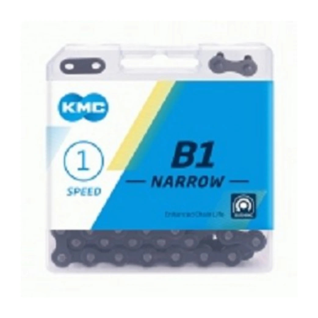 KMC ketting B1 Narrow, 1/2 x 3/32 zwart, single speed. - AE-trading
