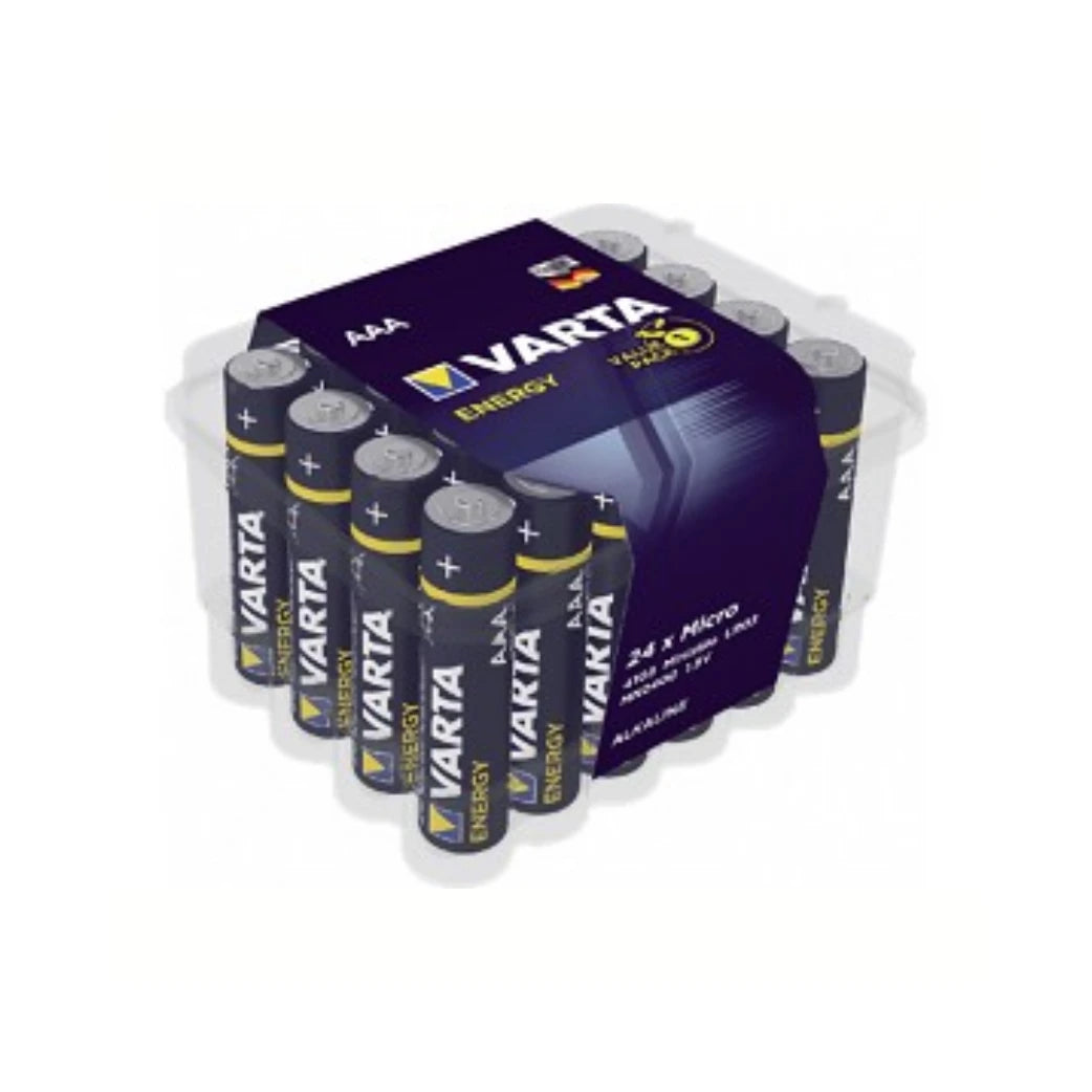 Varta Energy alkaline batterijen AAA doos van 24. (werkplaatsverpakking) - AE-trading