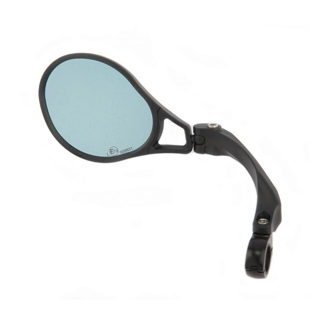 Mirage spiegel Hi-Speed met lichtdimmend glas, verstelbaar en inklapbaar. gekeurd E13-009830 voor Hi-speed e-bikes. linker montage. - AE-trading