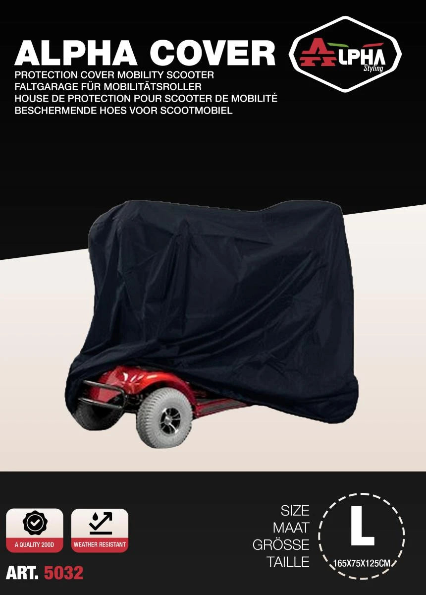 Hoes Alpha Cover Scootmobiel Cover L 165 X75 X125 Cm A Kwaliteit (200 D) - AE-trading