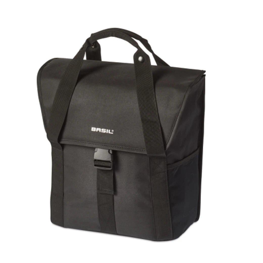 Basil Go enkele fietstas, zwart 33 cm x 16 cm x 38 cm. 16L - AE-trading