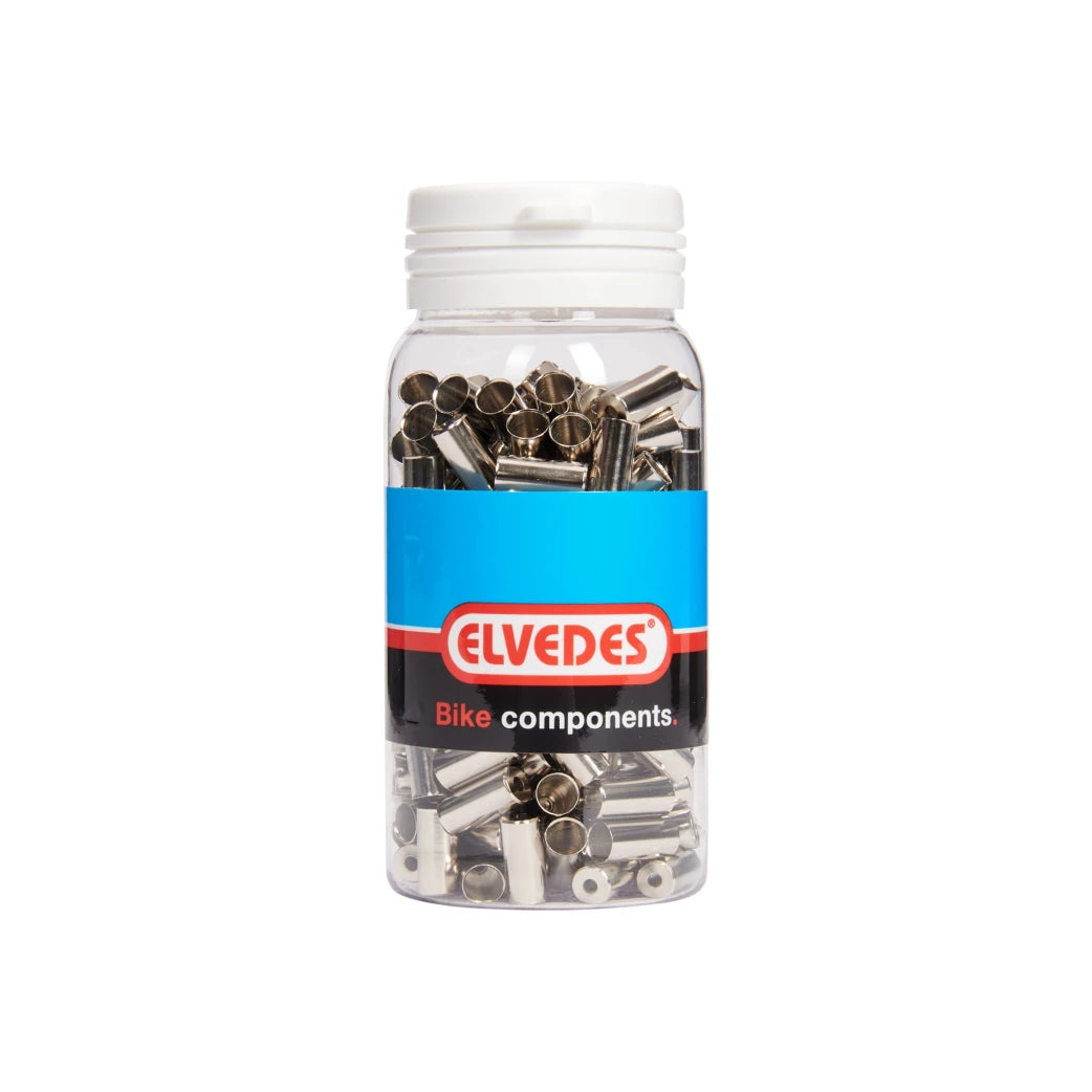 Elvedes 5mm CNC messing kabeleinddopjes. 200 stuks in pot - AE-trading
