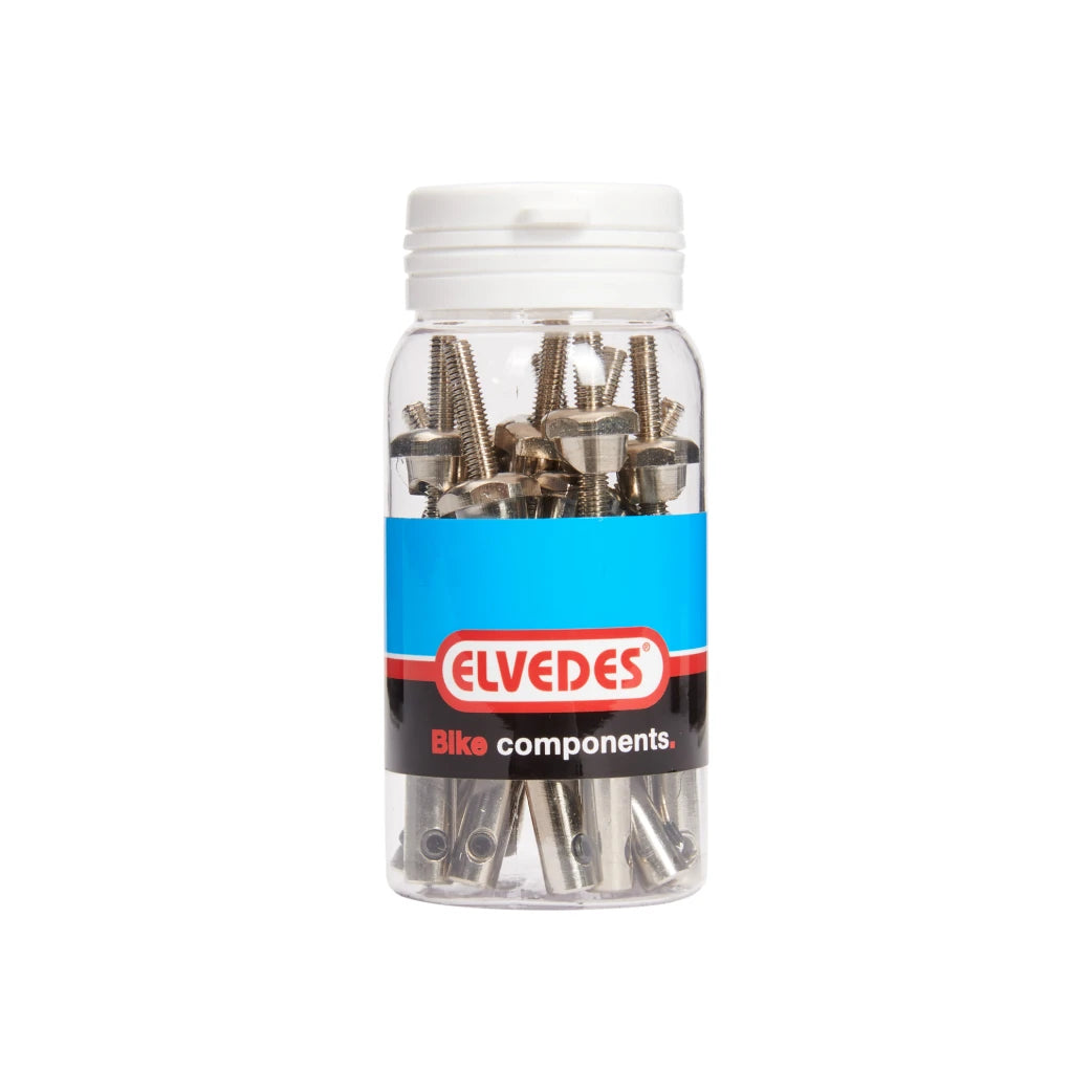 Elvedes messing trommelrem draadeind M4.5. incl toebehoren. 10 in pot - AE-trading