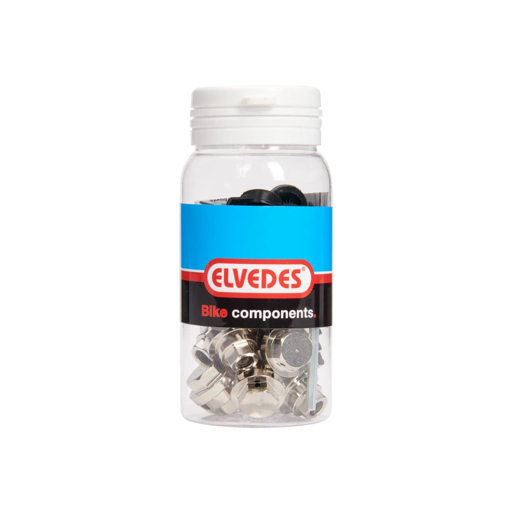 Elvedes kabelklembout voor rollerbrake BR-IM85/81/80/55/45 incl afdekdop. 15 in pot. Geschikt voor vóór en achter - AE-trading