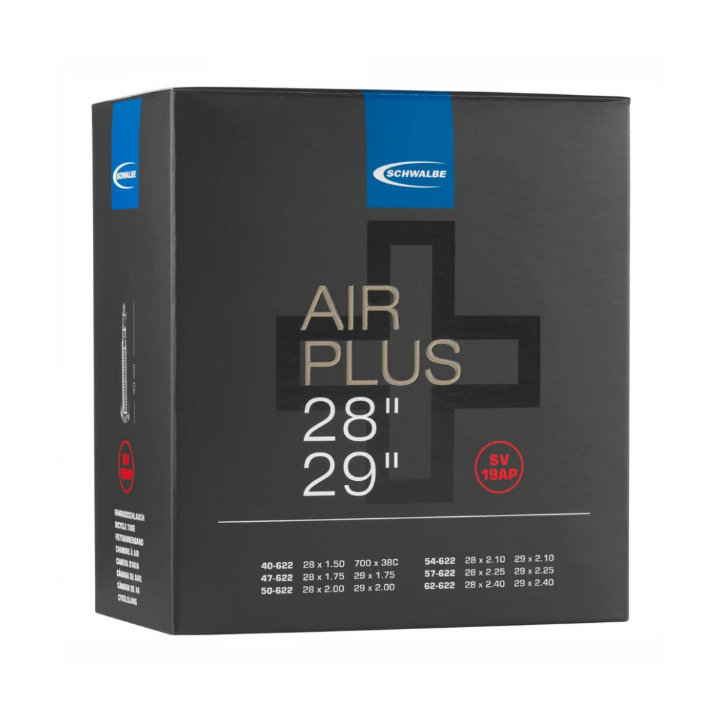 Schwalbe binnenband Air Plus 28x1.50/2.40 ETRTO 40/62-622 Ventiel: Presta/Frans Valve 40mm SV19AP (Hogere luchtdichtheid. + Betere lekbescherming en recyclebaar) - AE-trading