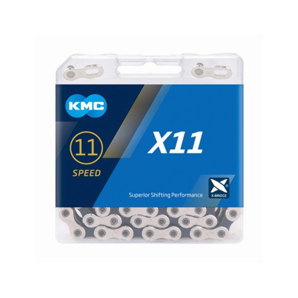 KMC ketting X11 silver/black , 1/2x1128, 5.88mm, 114 L 11-speed - AE-trading
