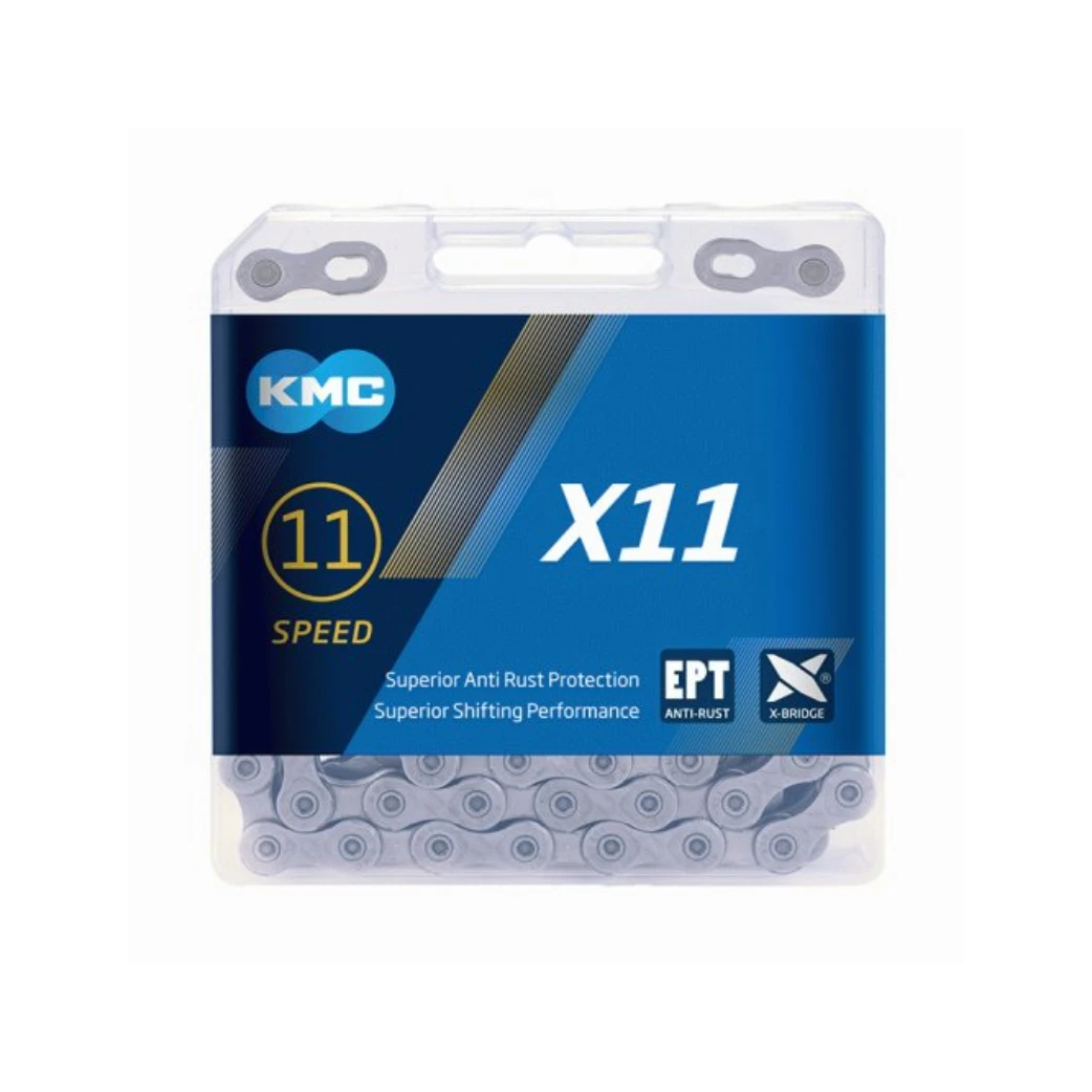 KMC ketting X11 silver, EPT, 1/2x1128, 5.88mm, 118 L 11-speed. anti-roest - AE-trading