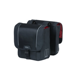 Basil Sport Design dubbele fietstas, zwart. afmeting: (2x) 31x18cmx31cm. inhoud: 32L. Basil Universal Bridge systeem (geschikt voor MIK, Racktime, i-Rack/Carrym) - AE-trading