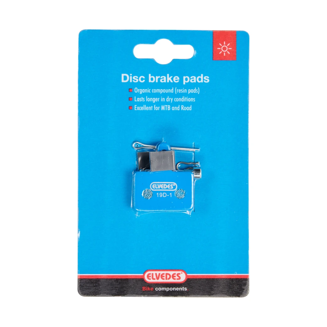 Elvedes 1 paar organische schijfremblokken voor Shimano BR-M375, M415-M495, M515, M525, M575, C501, C601,C607 / Tektro Auriga (Pro-(E-)Comp), Draco, Orion, Aquila / RST D-Power - AE-trading