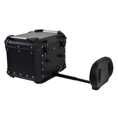 Topbox Coocase Aluminium Zwart 55 L Met Uitschuifbare Rugsteun - AE-trading