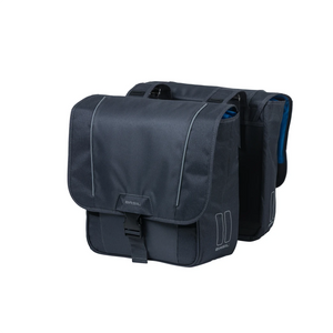 Basil Sport Design dubbele fietstas. Grijs. afmeting:35x15cmx43cm. inhoud 32L. Basil Universal Bridge systeem (geschikt voor MIK, Racktime, i-Rack/Carrym) - AE-trading
