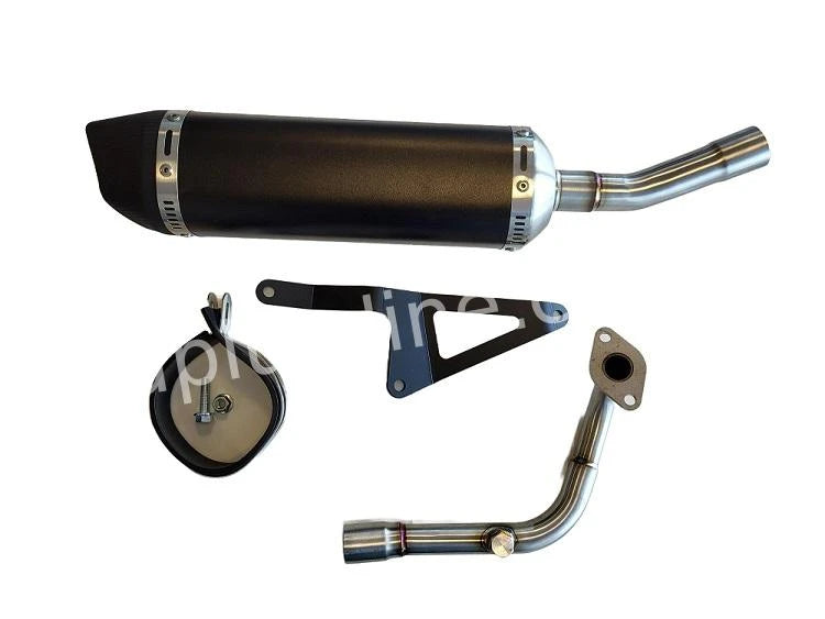 Uitlaatbocht (Complete Set) Aplus Complete Matt Black Edition Gy6 Look A Like - AE-trading