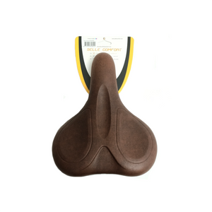 Selle Comfort zadel E-Bike Soft medium bruin met handvat, zonder strop (hangverpakking). - AE-trading