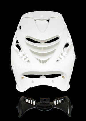 Front Cover Aplus Passend Op Piaggio Zip Sp Glans Wit + (Binnenrooster) - AE-trading
