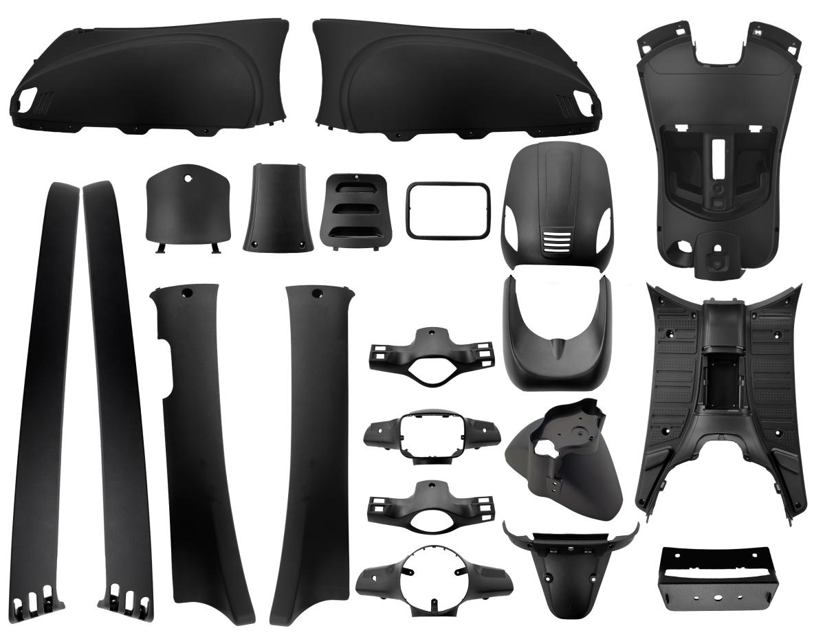 Plaatset Aplus Look A Like Lx / S Mat Zwart 19 Delig - AE-trading