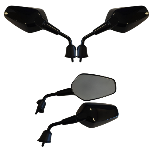 Spiegelset Aplus Sport Passend Op Vespa Sprint (M10) '24> Glans Zwart (Kort) - AE-trading