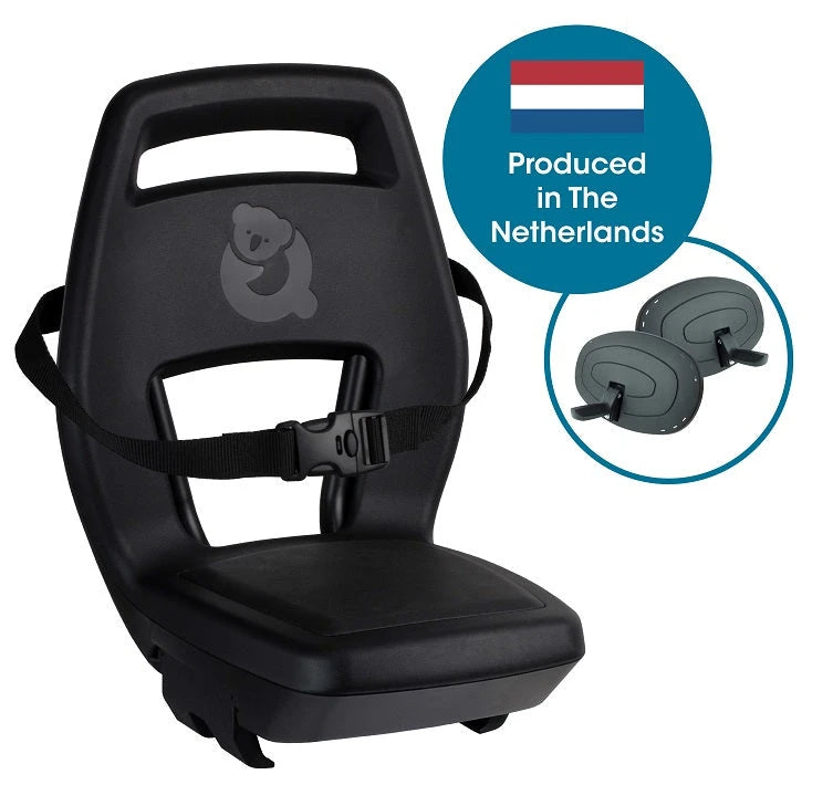 Qibbel Junior 6+ Black -zwart/zwart - (inclusief gordel, voetsteunen en voetbeschermingsplaten) - AE-trading