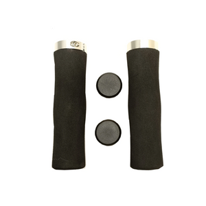 FALKX Soft handvatten, met zilveren lock ring, lengte 130/130mm, zwart. werkplaatsverpakking - AE-trading
