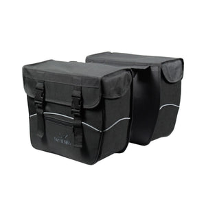 Greenlands Tas dubbel zwart-zwart. afmeting 35x31x16 (x2) cm. afgeschuinde kanten, 34L - AE-trading