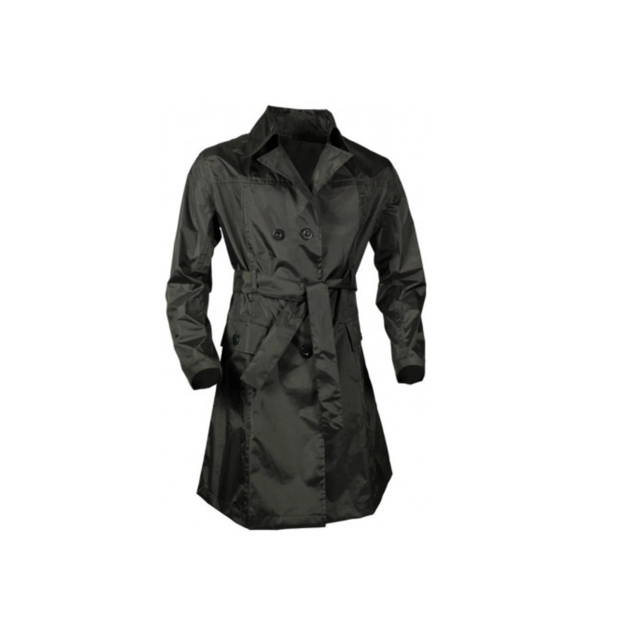 Greenlands Regenmantel Dames, Maat L. Zwart, met afneembare capuchon, 2 zakken, + draagtasje - AE-trading
