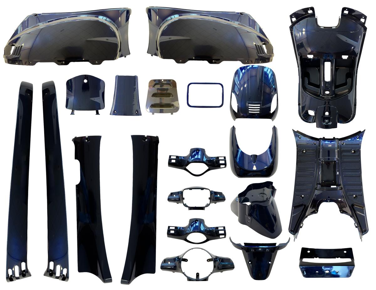 Plaatset Aplus Look A Like Lx/S Donker Glans Blauw 19 Delig - AE-trading