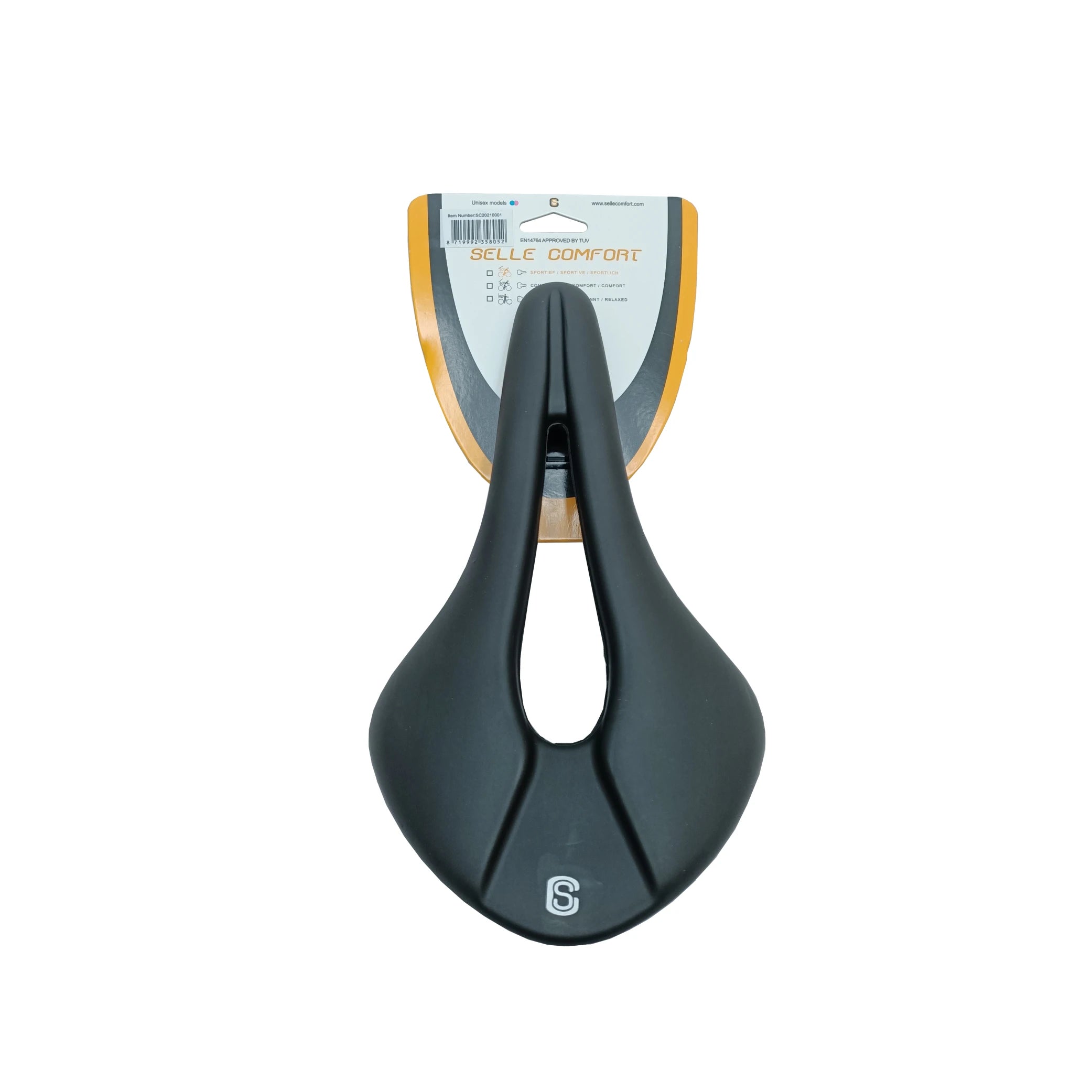 Selle Comfort zadel race. lengte 26.5cm breedte14.5cm Zonder strop (hangverpakking) - AE-trading