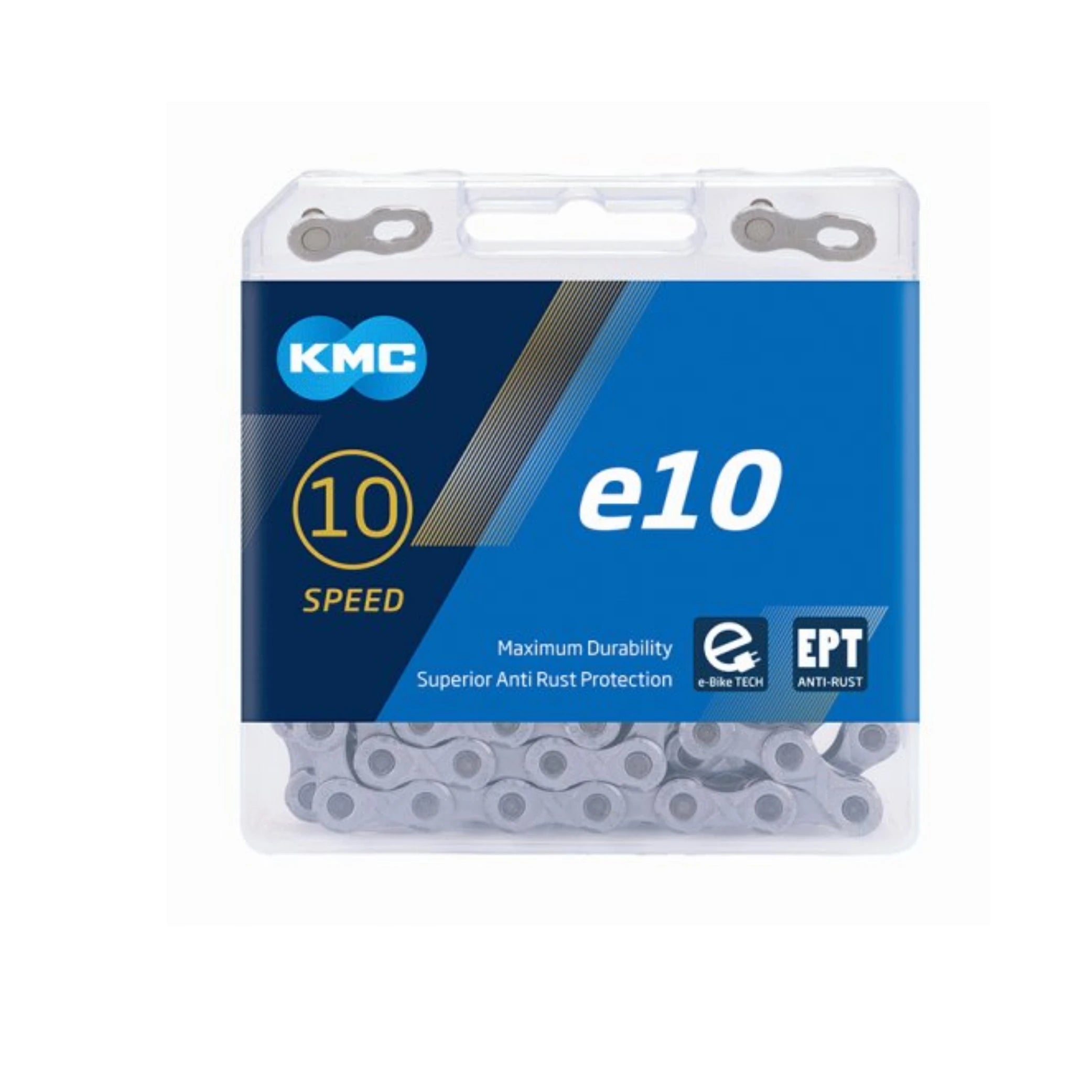 KMC ketting e10 EPT, 1/2x11/128, 136schakels, 5.88mm pin, 10-speed mid motor e-bike ketting, anti roest - AE-trading