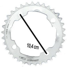 Gebhardt kettingblad 32t 4 gaats 9sp zilver - AE-trading