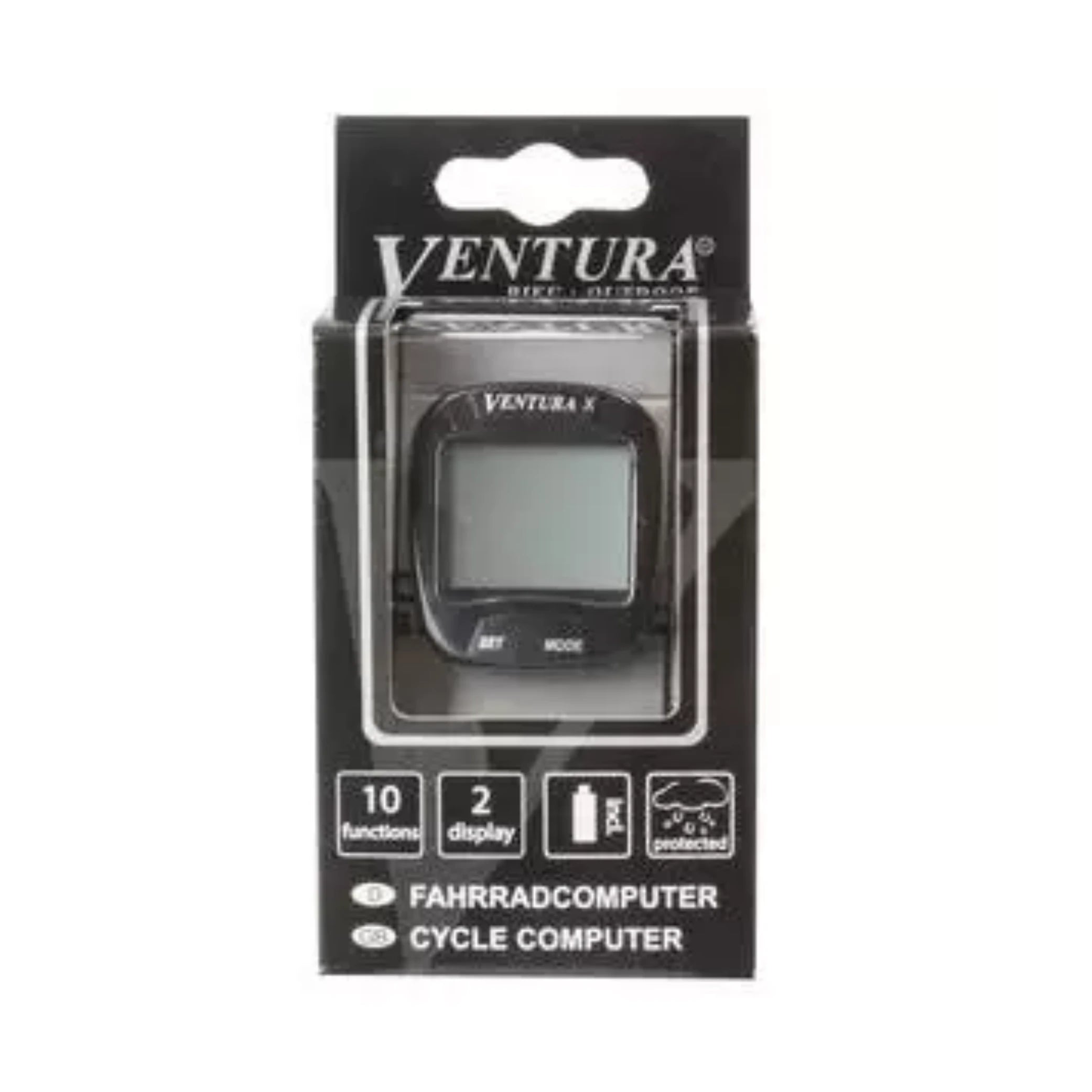 Ventura fietscomputer X, bekabeld. 10 Functies: huidige snelheid, Gemiddelde snelheid, dagelijkse kilometerstand, totale kilometer, stopwatch, Auto start/stop, scan modus (hangverpakking) - AE-trading