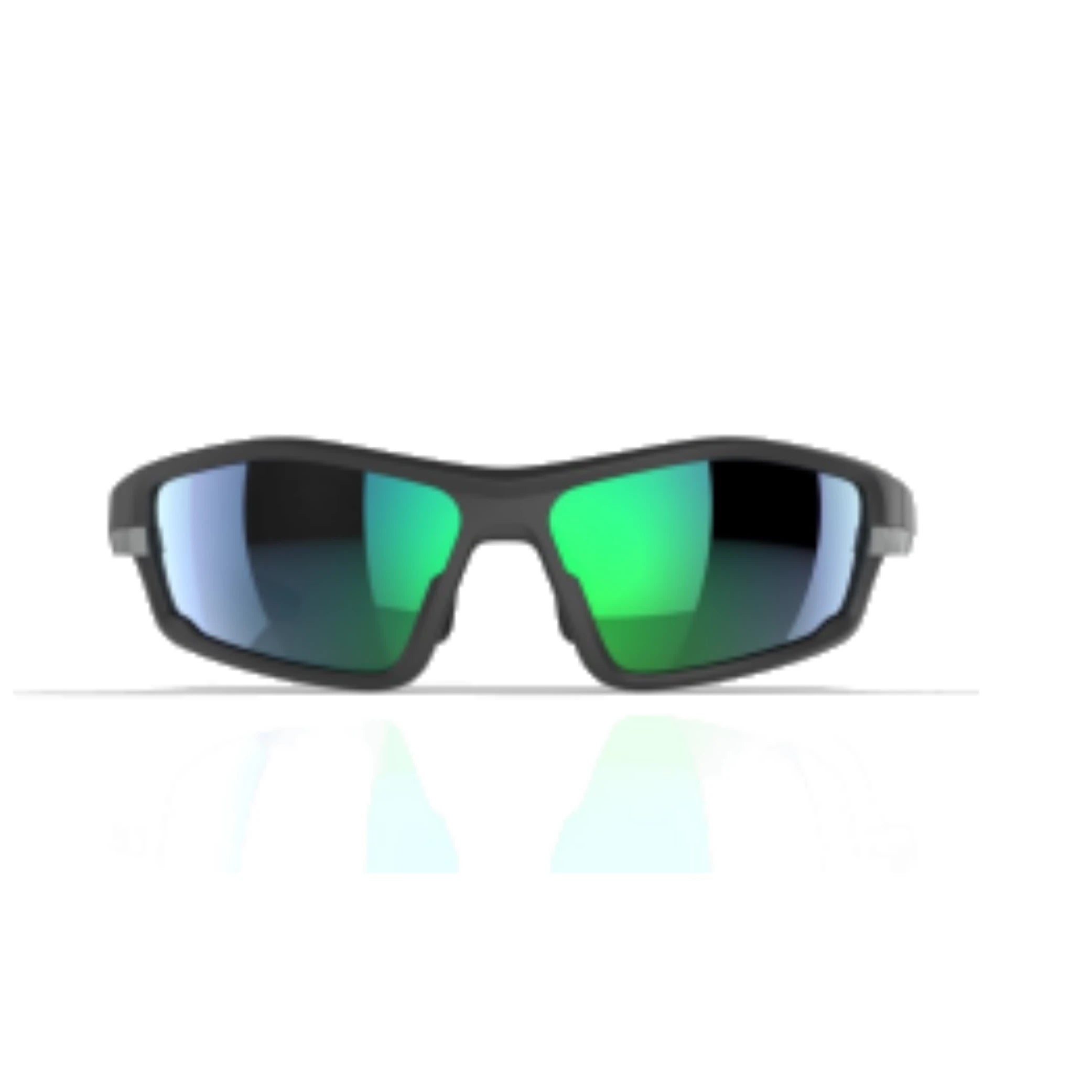 Mirage fiets / zonnebril, zwart/grijs. Lenzen groen. incl 3 sets lenzen en opbergetui (hangverpakking) - AE-trading