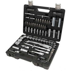 Beta Easy Dopsleutelset 1/4" en 1/2". 98-delig. Assortiment van 45 zeskant dopsleutels, 14 toebehoren, 4 haakse stiftsleutels en 35 bits - AE-trading