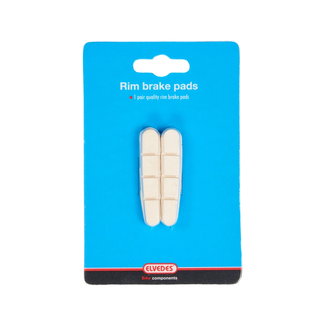 Elvedes remblokken , 1 paar race velgrem vervangingspads 55mm White Compound voor Shimano - AE-trading