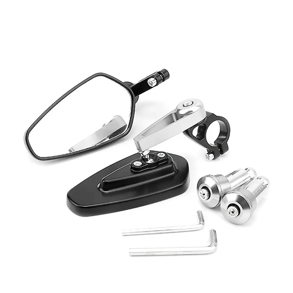 Bar end spiegels universeel ZILVER-edition - AE-trading